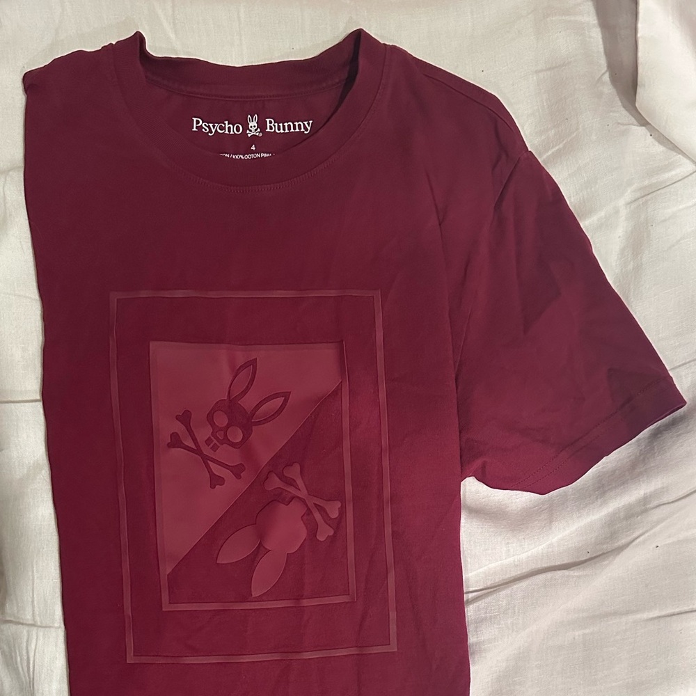 Psycho Bunny Men's Maroon Short Sleeve Tee